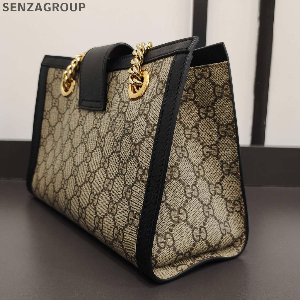 Gucci Padlock GG Canvas Chain Crossbody Shoulder Bag Women Classic