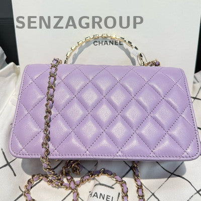 Chanel Purple WOC Chain Shoulder Bag Classic Women's