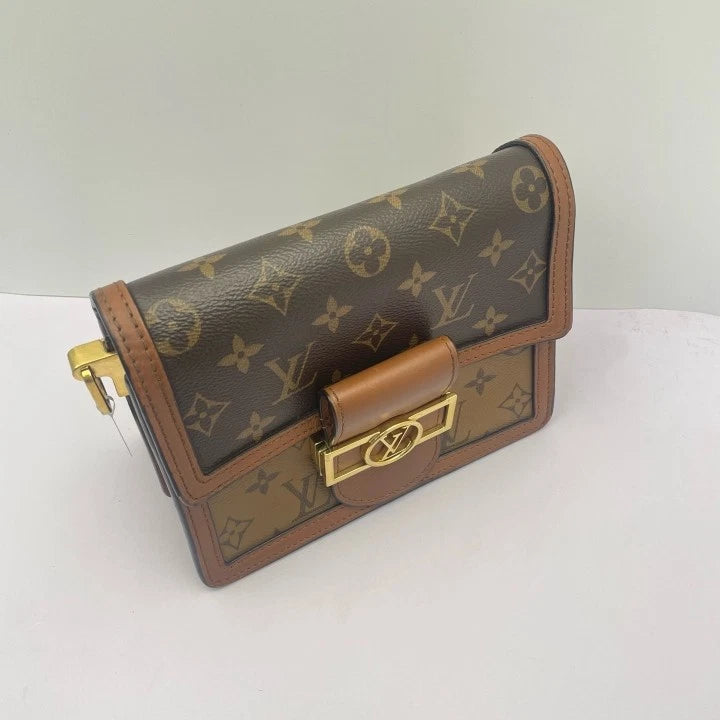 Louis Vuitton Dauphine Monogram Small Brown Canvas Shoulder Bag