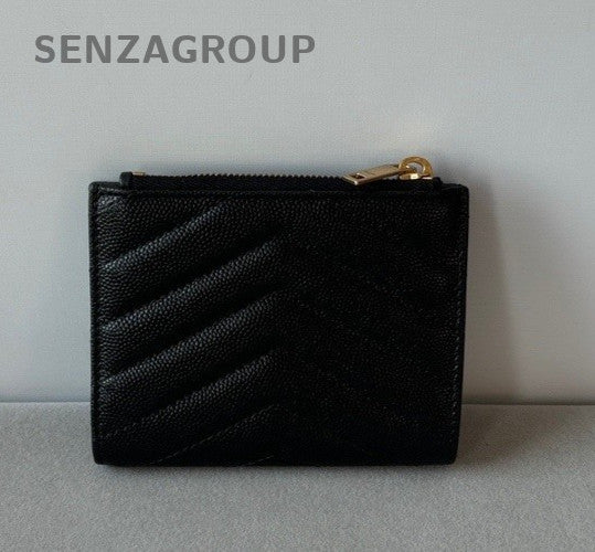 YSL Saint Laurent Caviar Calfskin Short Purse Clutch Black Almost Brand New