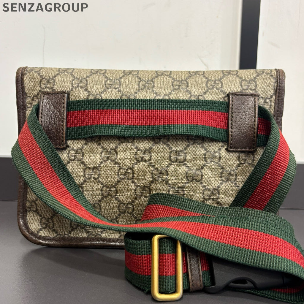 Gucci Tiger Head Camera Bag GG Monogram Brown Crossbody for Women