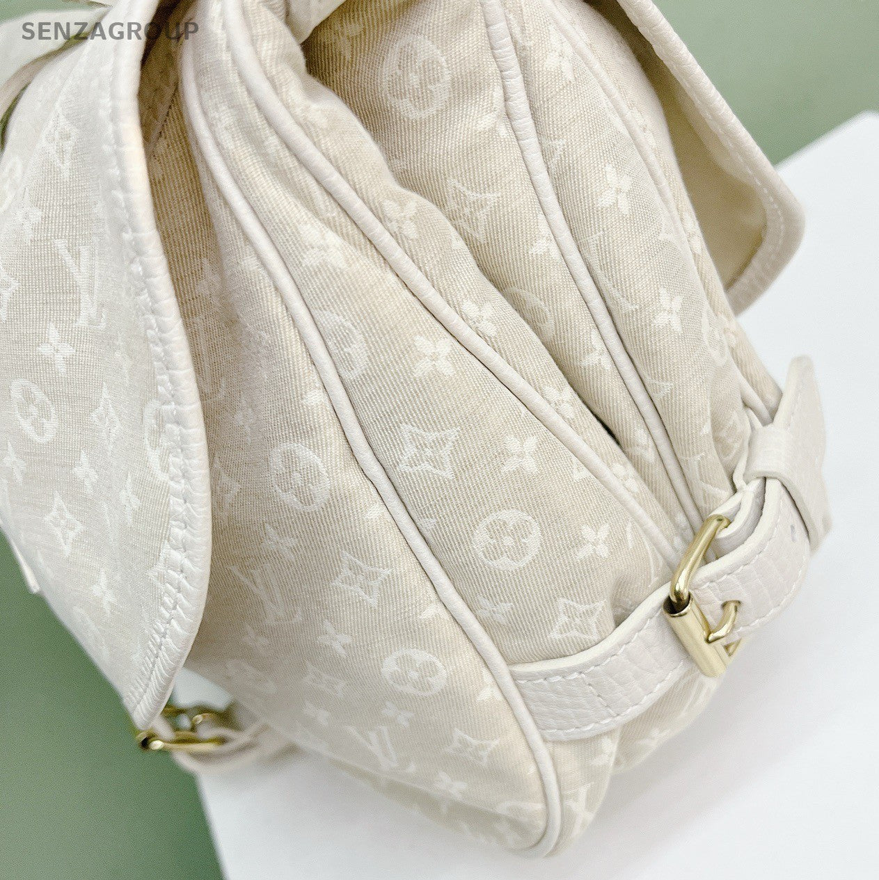 Louis Vuitton Denim Twins Monogram Crossbody White Silver Women Classic