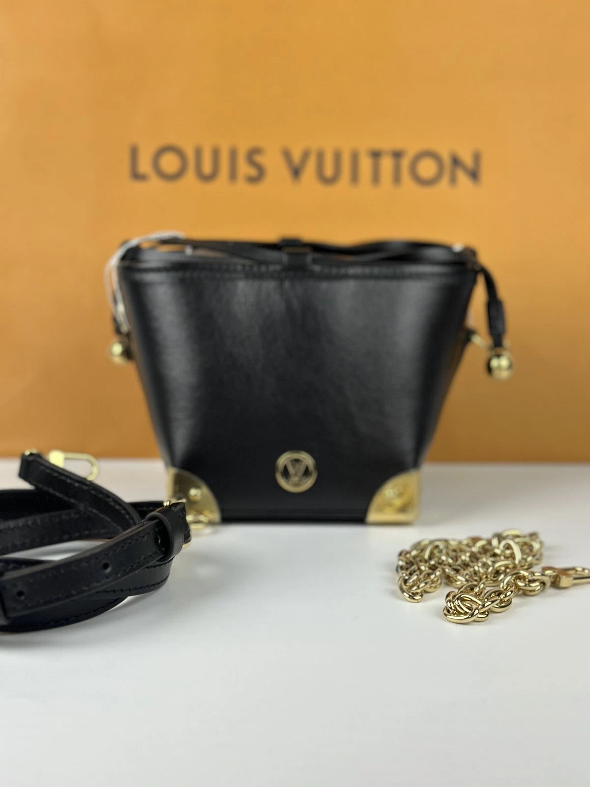 Louis Vuitton Black Gold Crossbody Bag For Women