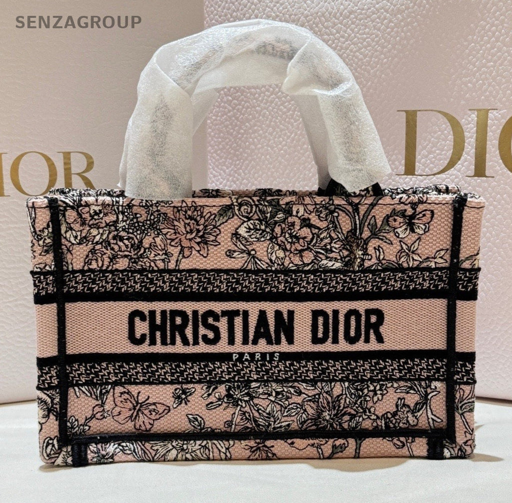 Christian Dior Flowers Calendar Allover Mini Tote Top Handle Bag Pink Women