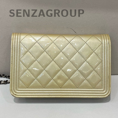 Chanel Le Boy WOC Quilted Chain Shoulder Bag - Gold & Silver, Classic Fashion