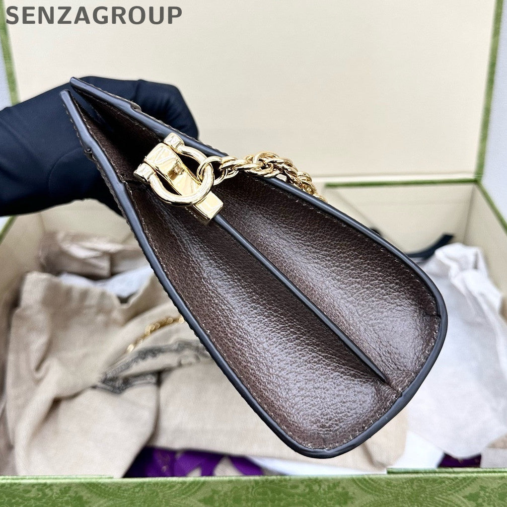 Gucci Ophidia Chain Shoulder Crossbody Bag Brown Classic Women's