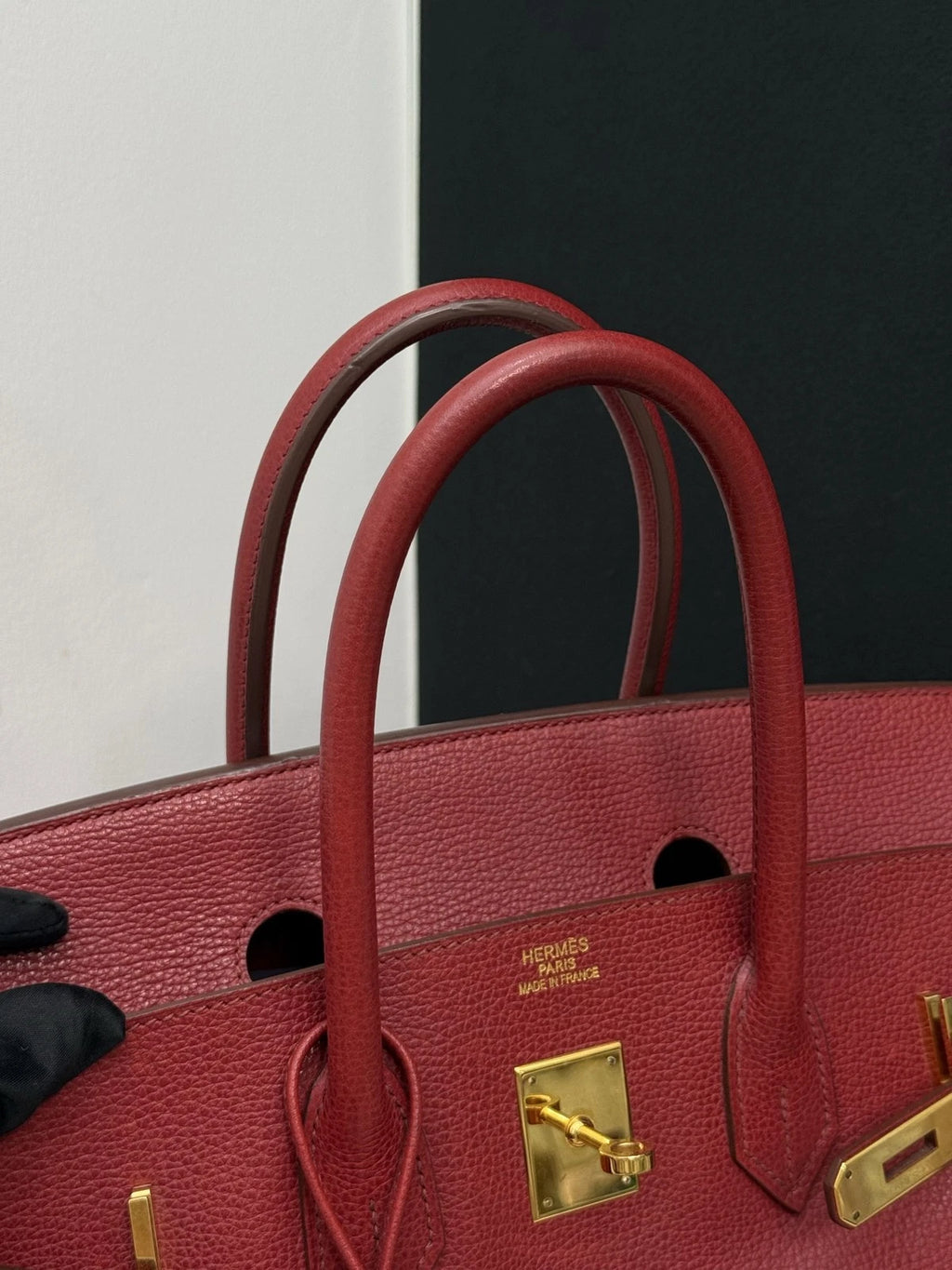 Hermès Birkin 35 Handbag Pomegranate Red Gold Women Classic