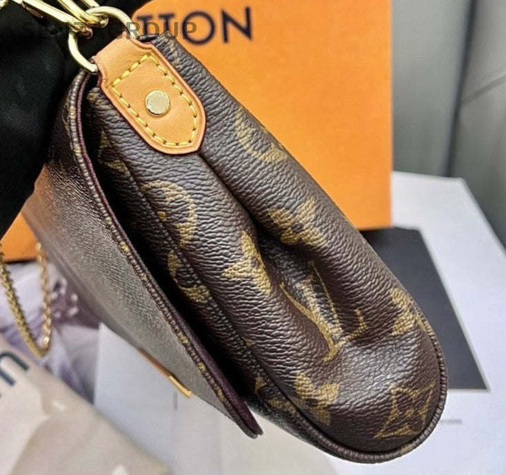 Louis Vuitton Favorite MM Monogram Chain Shoulder Bag Crossbody Women Classic