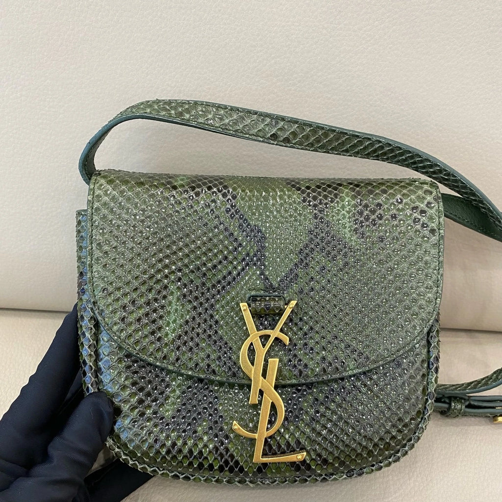 Saint Laurent Green Leather Crossbody Bag For Women