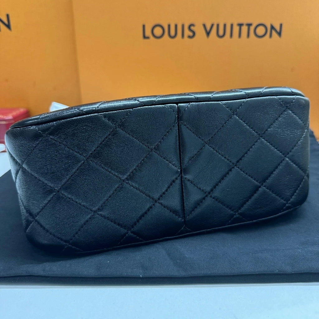 CHANEL Large Black Gold Hobo Shoulder Bag For Women