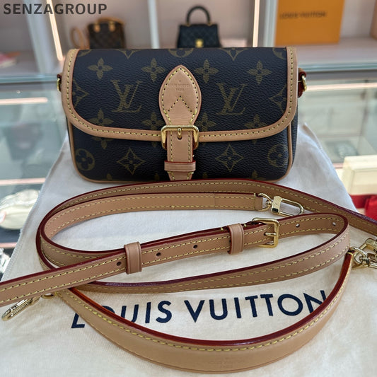Louis Vuitton NANO Fagotti Monogram Shoulder Crossbody Bag Brown Classic Women