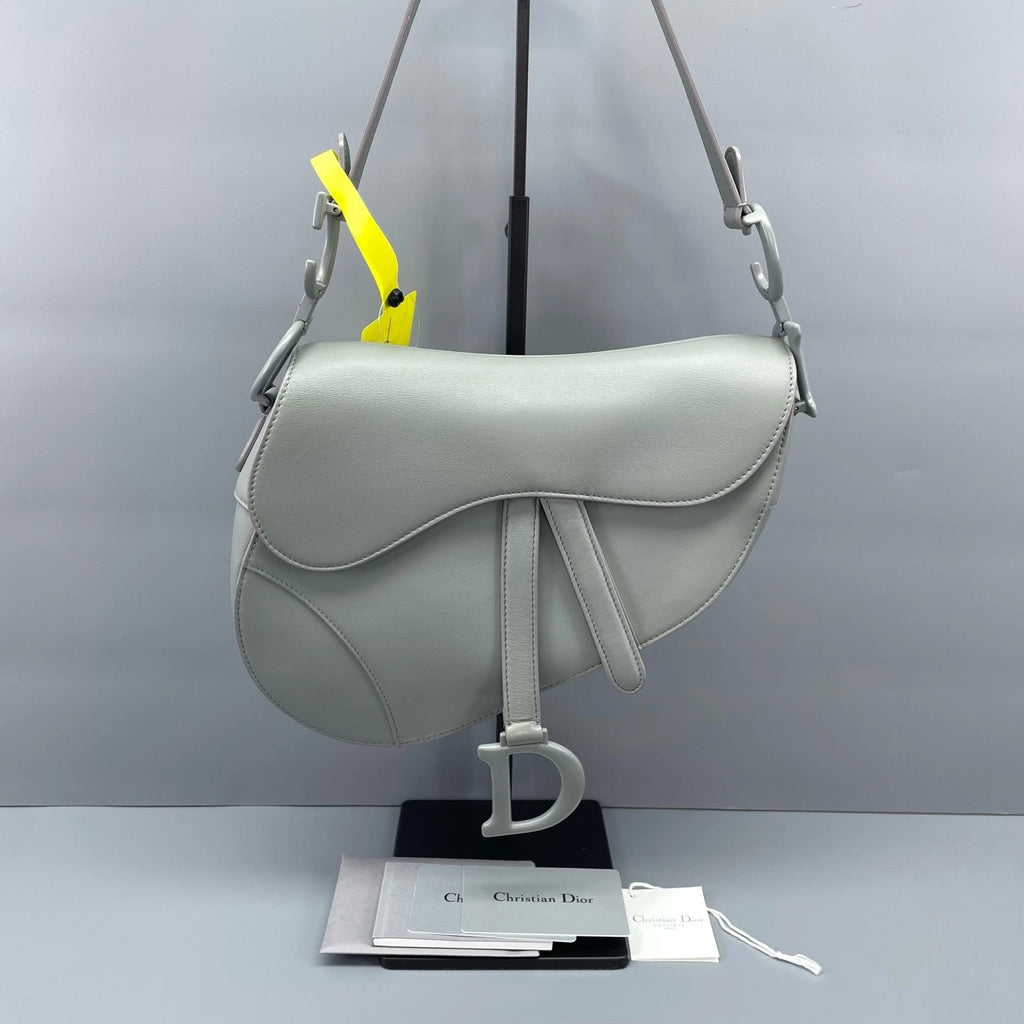 Dior Saddle Gray Shoulder Bag Excellent