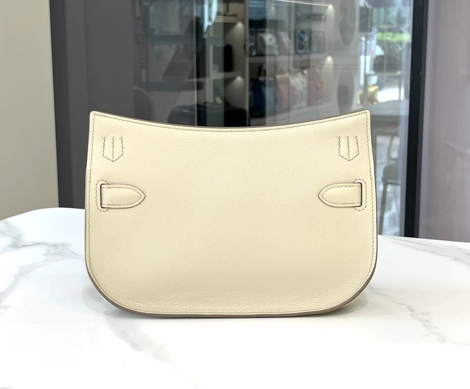 Hermes Mini Jypsiere Glacier White Epsom Shoulder Bag For Women