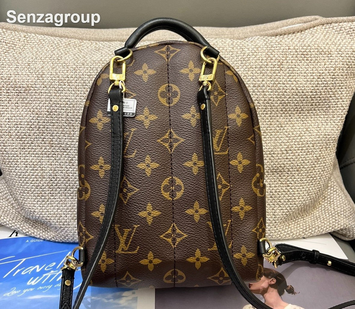 Louis Vuitton Monogram Canvas Mini Backpack Brown Gold Used Women Classic