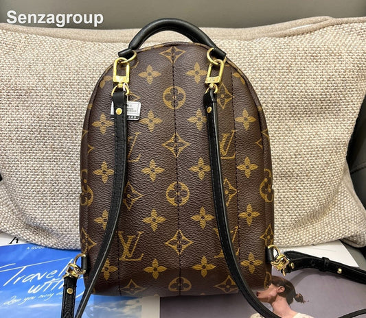 Louis Vuitton Monogram Canvas Mini Backpack Brown Gold Used Women Classic