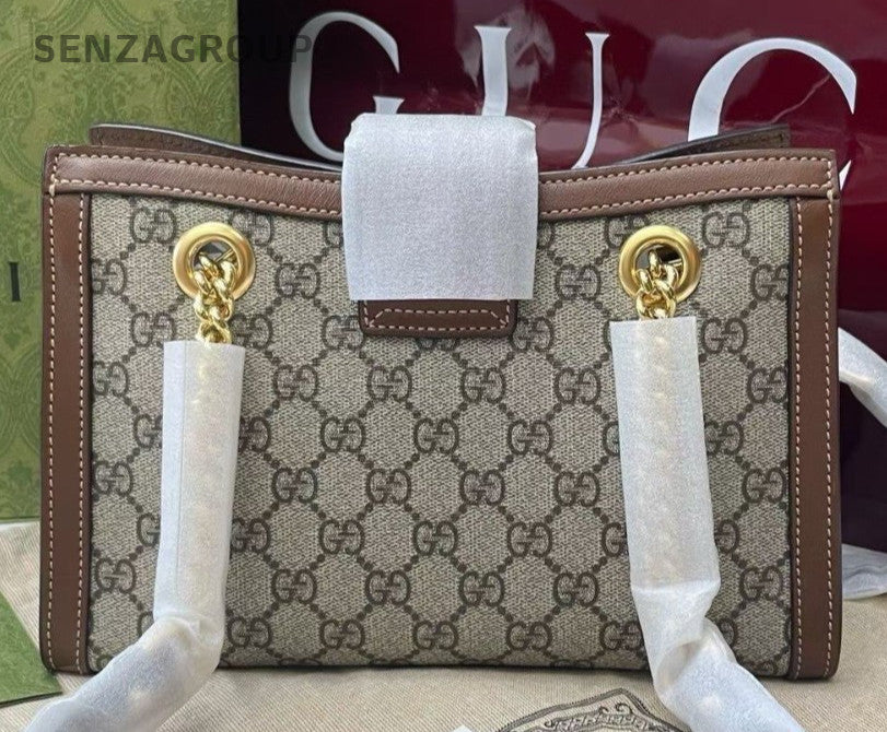 Gucci Padlock PM Shoulder Bag Brown Gold Used Women Classic