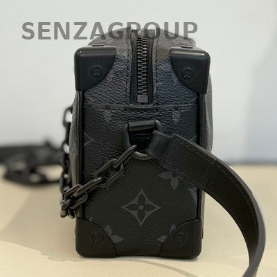 Louis Vuitton Black Monogram Soft Trunk Crossbody Bag Unisex Classic
