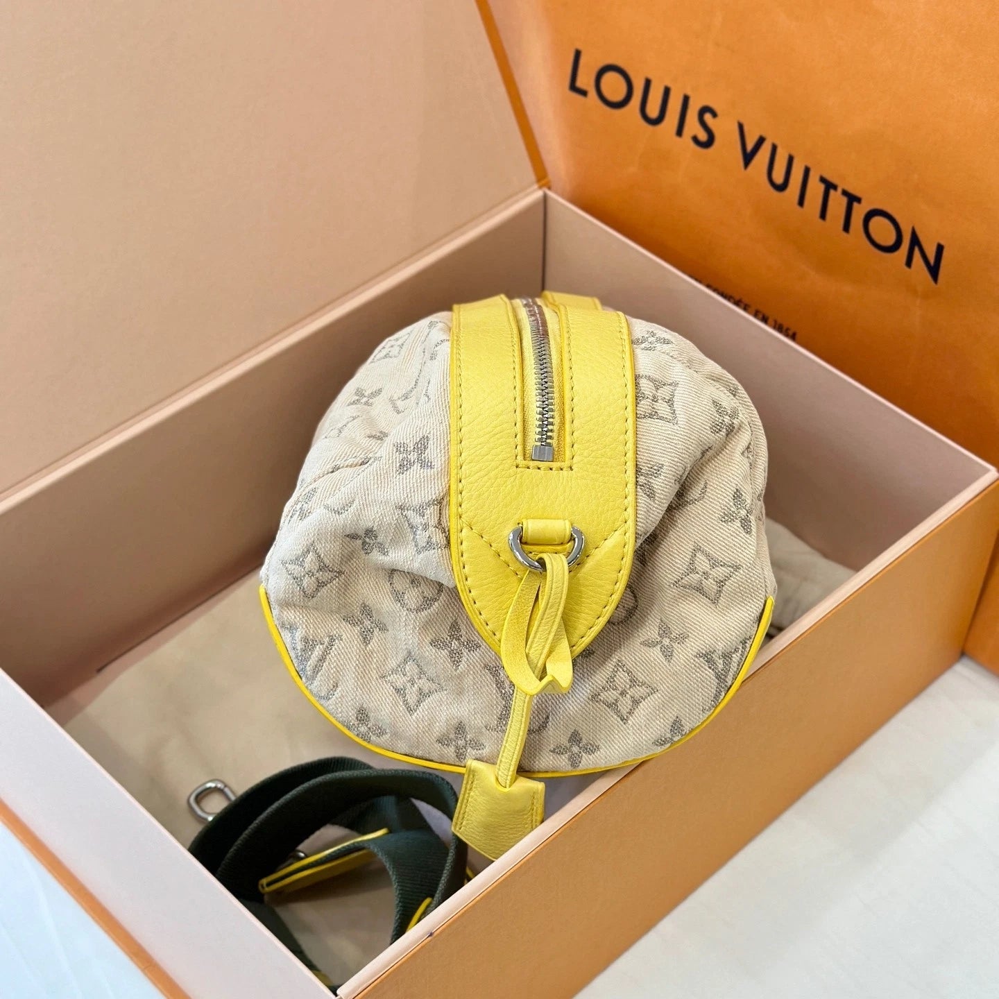 Louis Vuitton Limited Denim Monogram Handbag Crossbody Women