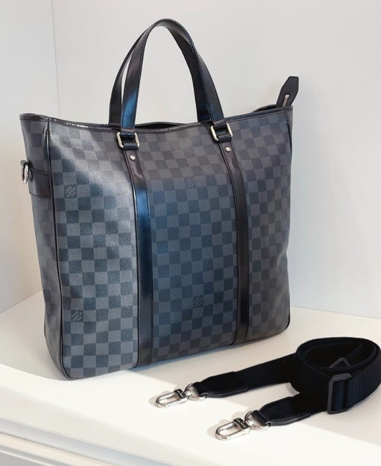 Louis Vuitton Tadao Top Hanlde Shoulder Bag Black Unisex Adults