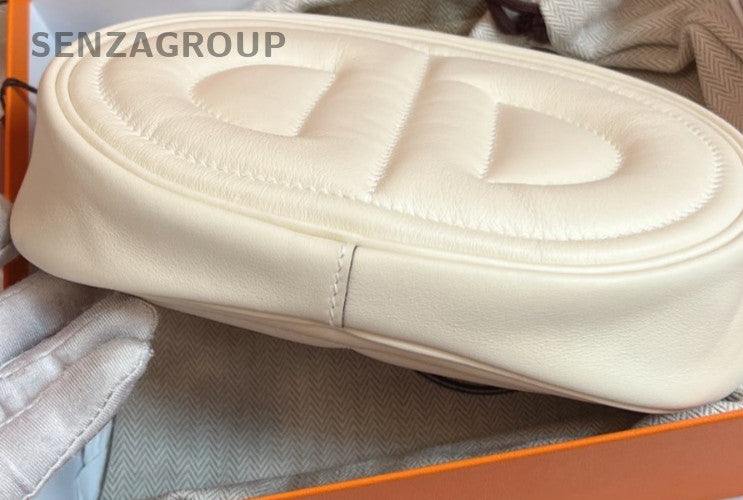 Hermes In The Loop Nata 2Way Shoulder Bag Crossbody White Silver Used Women