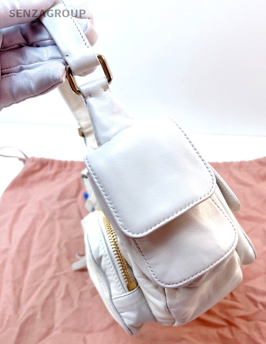 Miumiu Hobo White Locomotive bag Limited Edition Shoulder bag Women Brand NEW