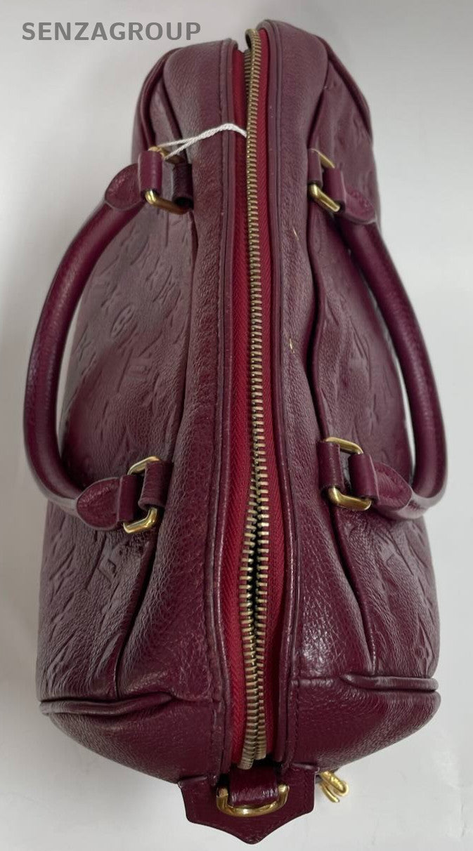 Louis Vuitton Speedy Monogram Top Handle Bag Crossbody Purple Gold Women Classic