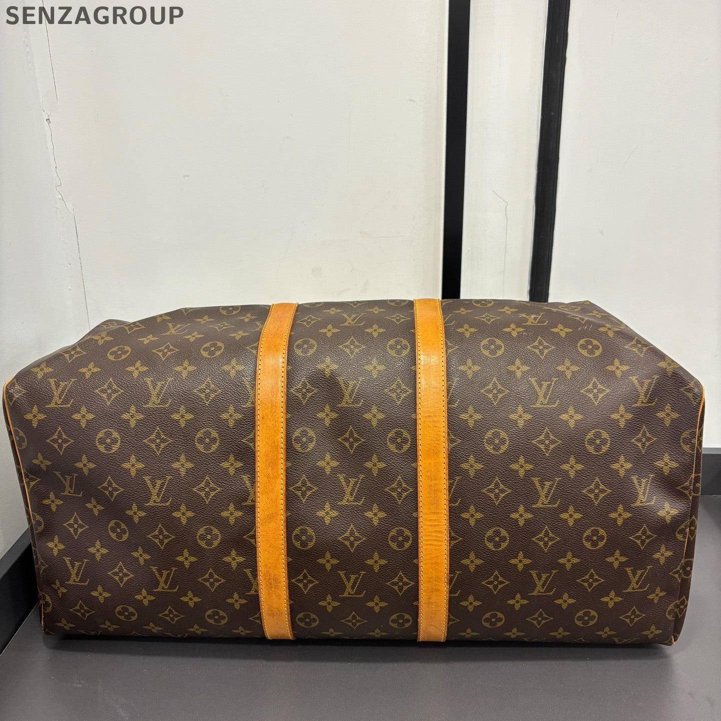 Louis Vuitton Monogram Keepall 55 Travel Bag Brown Classic Unisex