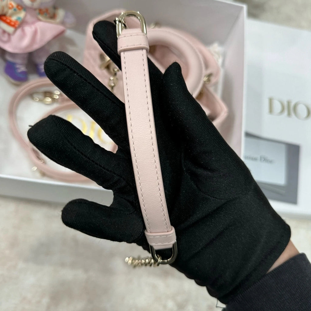 Dior Sakura Pink Ultra Mini Djoy Crossbody Top Handle Bag For Women