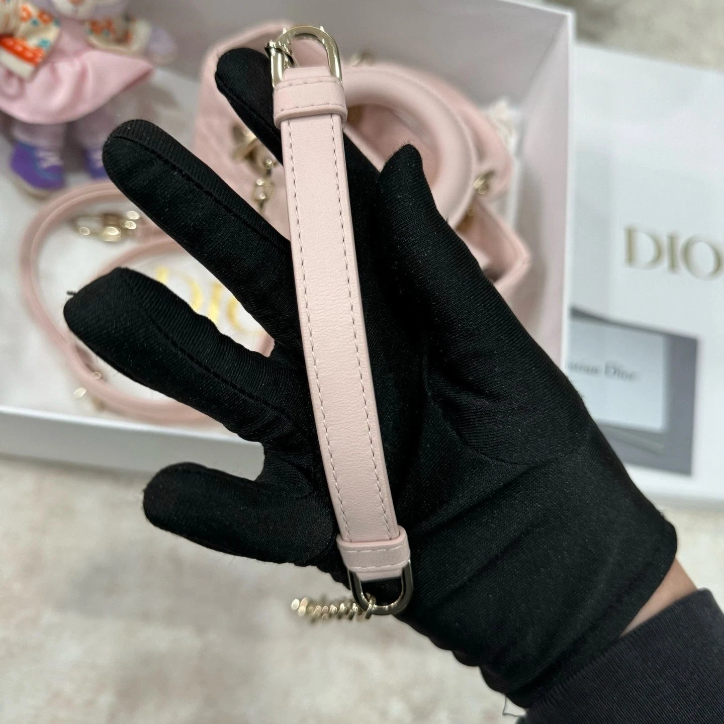 Dior Sakura Pink Ultra Mini Djoy Crossbody Top Handle Bag For Women