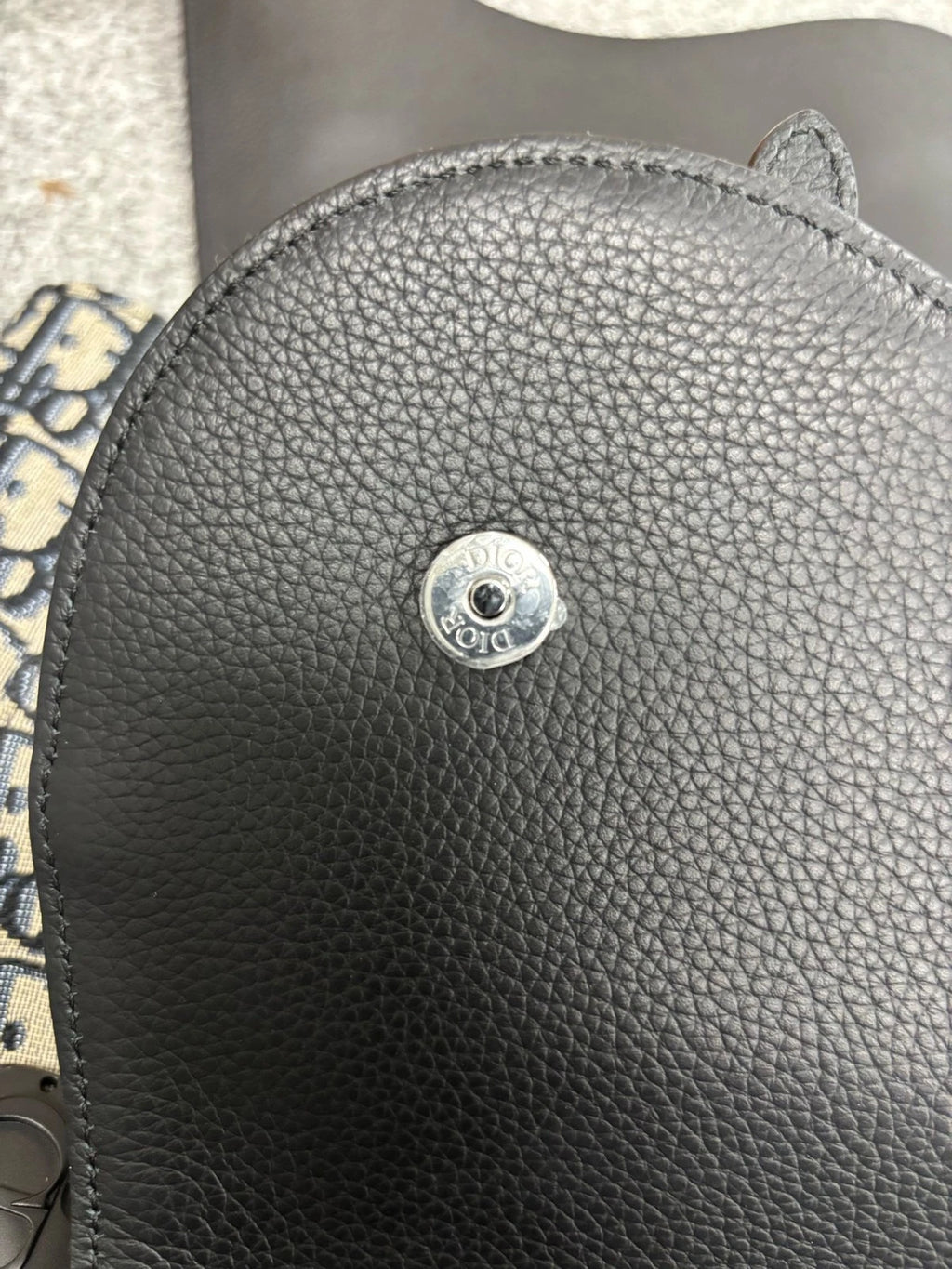 Dior Saddle Canvas Blue Backpack Excellent