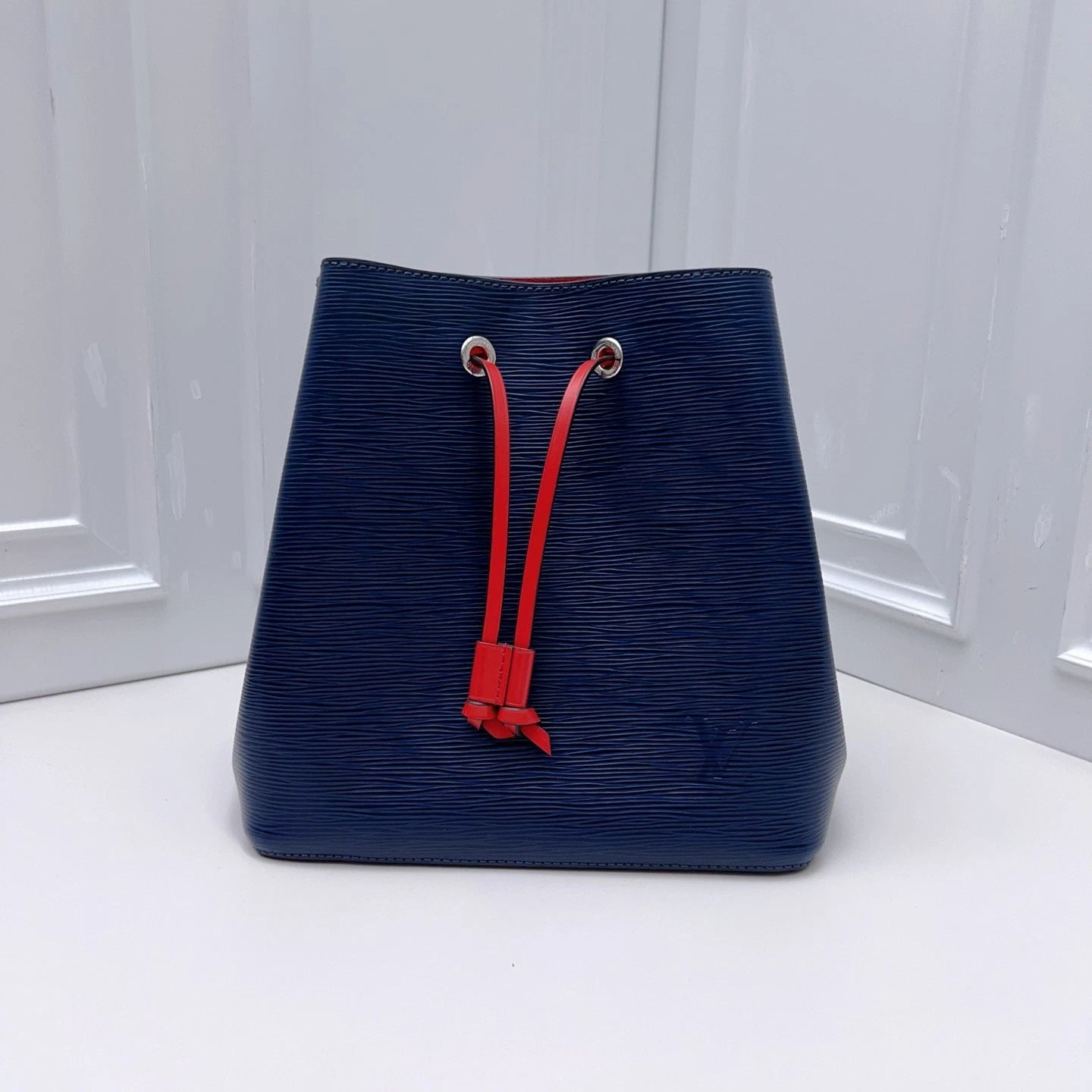 Louis Vuitton NeoNoe Epi Leather Blue Bucket Top Handle Crossbody Bag