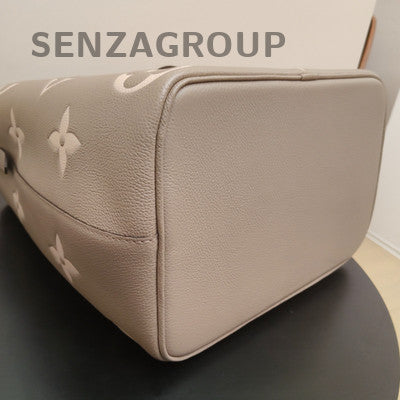 Louis Vuitton Monogram Bucket Shoulder Crossbody Bag Grey Gold Women