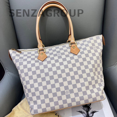 Louis Vuitton Saleya Handbag Shoulder Bag White Orange Women Classic Fashion