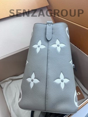 Louis Vuitton Monogram Grey Gold Bucket Bag Women's Classic Handbag