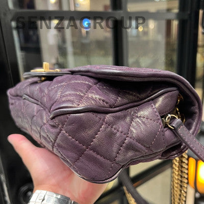 Chanel Bombay Collection Purple Quilted Chain Shoulder Bag