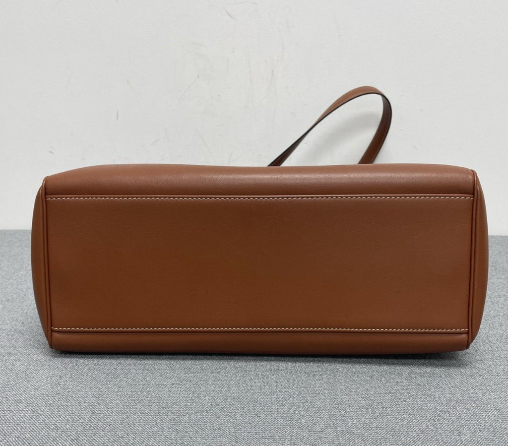 Celine Soft16 MM Shoulder Bag Brown Gold Used Women Classic