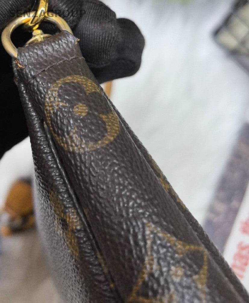 Louis Vuitton Pochette Voyage Monogram Top Handle Shoulder Bag Brown Women