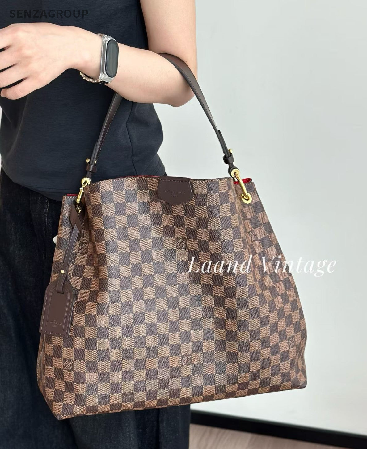 Louis Vuitton Graceful MM Damier Ebene Shoulder bag Brown Women Classic