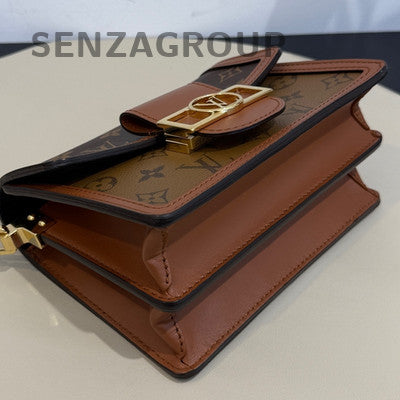 Louis Vuitton Monogram Daphne Small Brown Gold Buckle Shoulder Bag