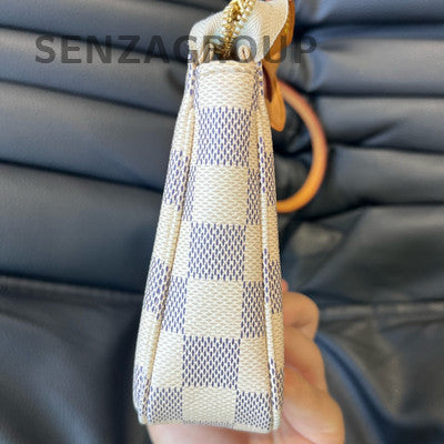 Louis Vuitton Damier Azur Shoulder Bag Gold Hardware Classic Women