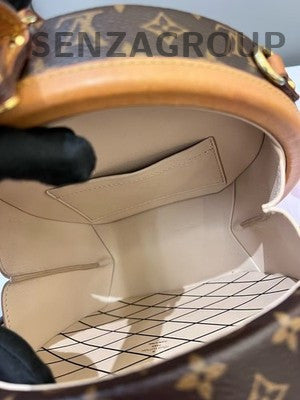 Louis Vuitton Monogram Hard Trunk Bag Gold Buckle Brown Women's Classic
