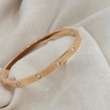 Excellent Cartier Love Small Bracelet 3.6mm 10P Diamonds 18k Rose Gold Size15