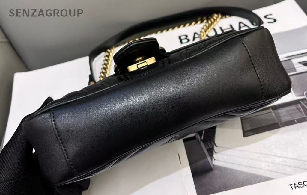 Gucci Marmont22 2ways Shoulder Crossbody Bag Women Black