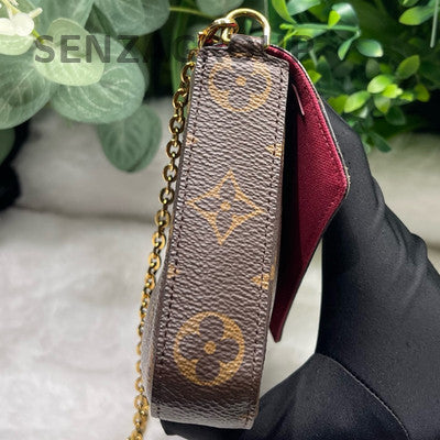 Louis Vuitton Monogram WOC Chain Crossbody Bag Brown Gold Women
