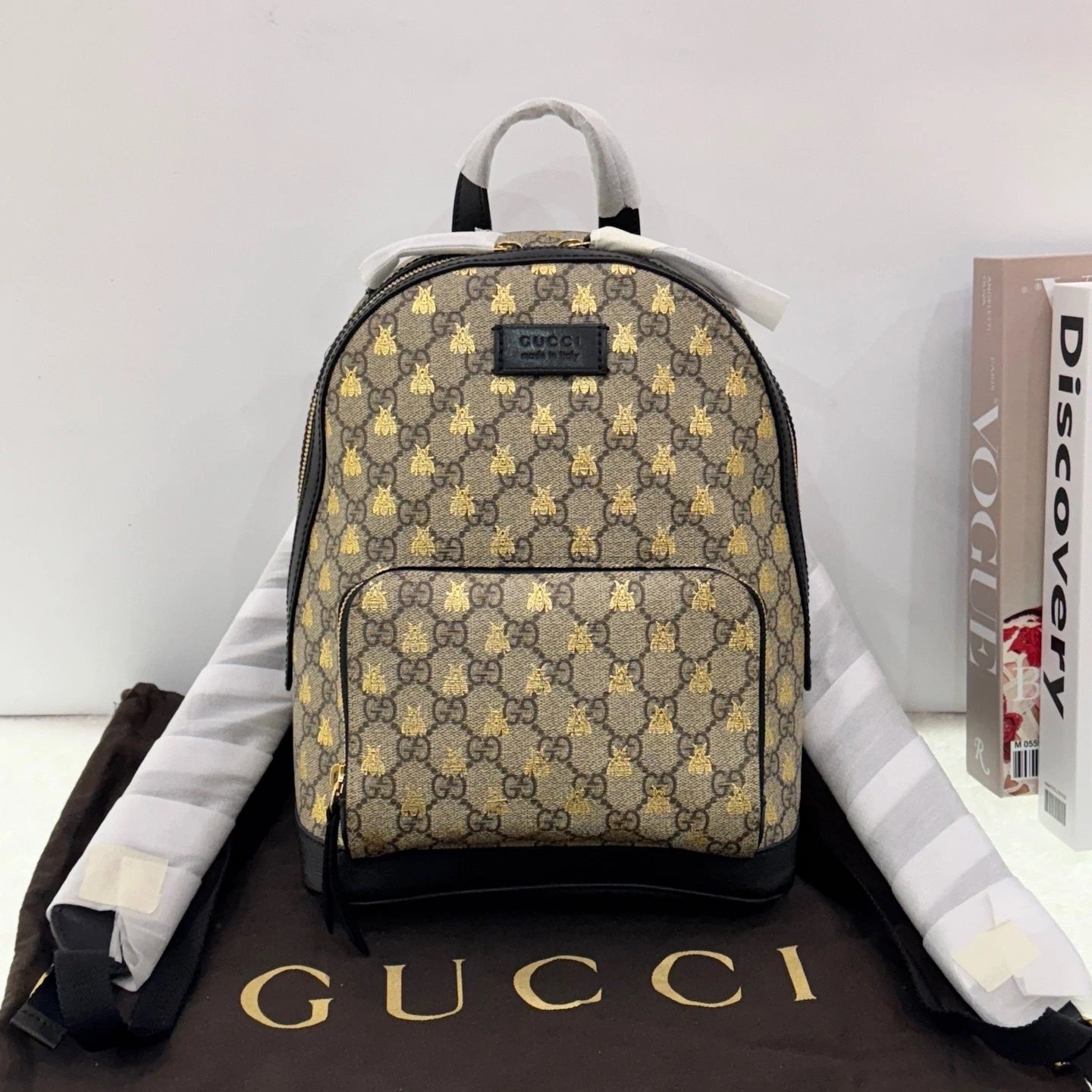 GUCCI GG Bee Small Canvas Backpack For Women
