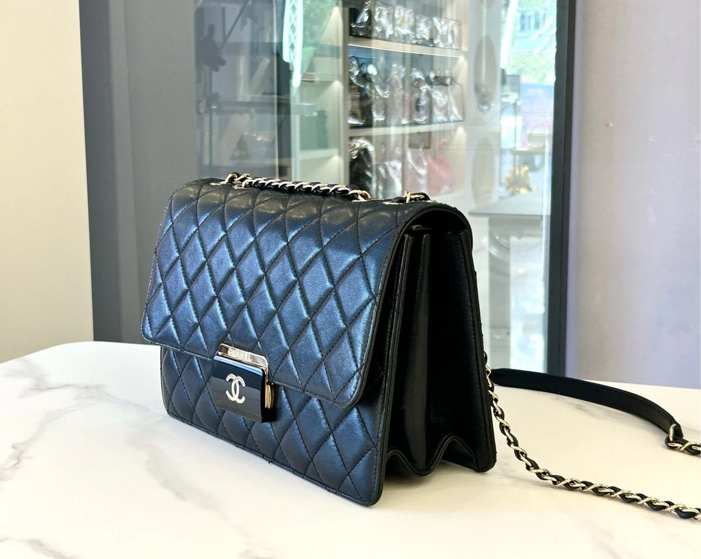 CHANEL Black Beautylock Flap Shoulder Bag for Women
