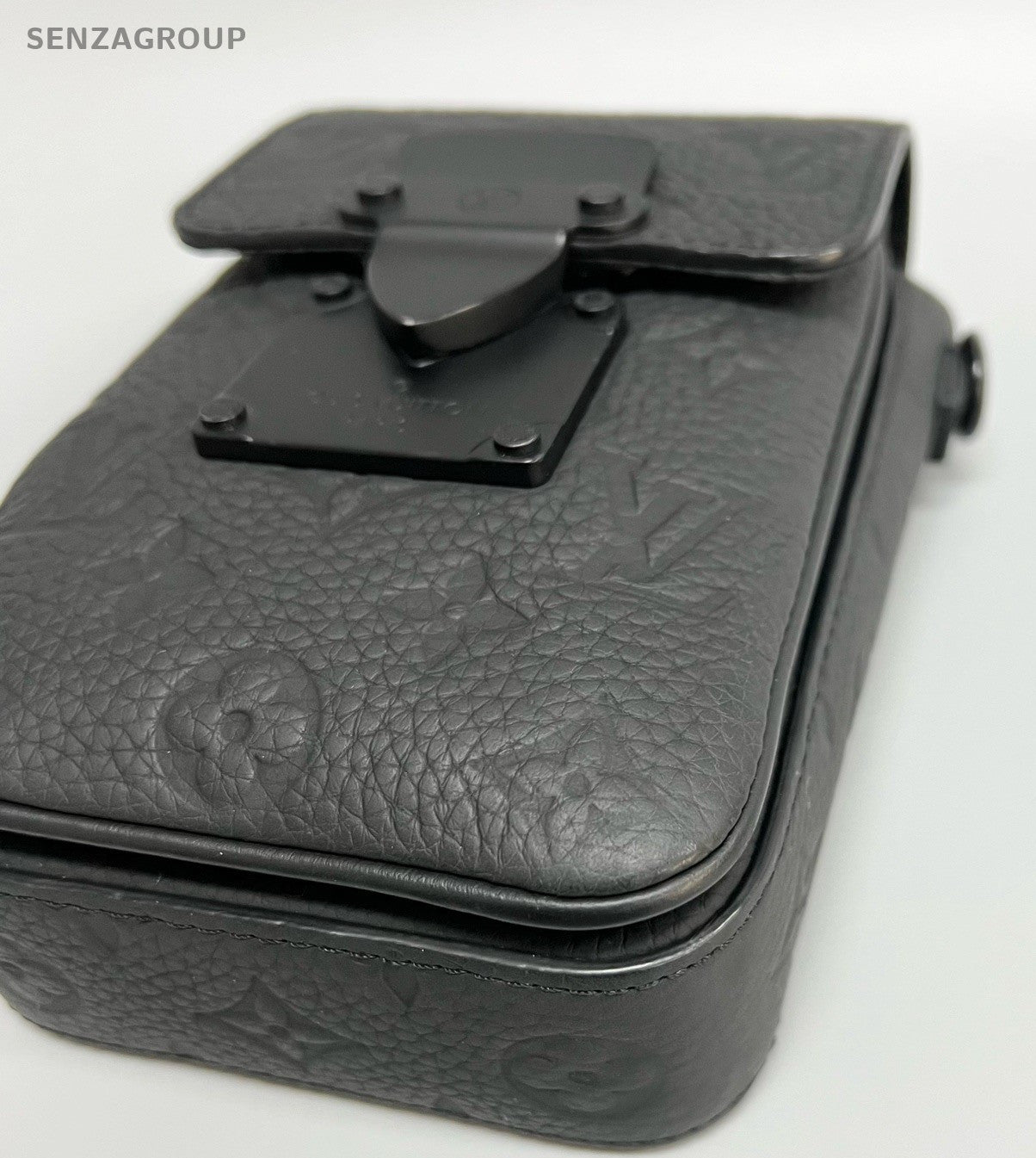 Louis Vuitton Monogram Slock Calfskin Crossbody Black Unisex Adults Classic