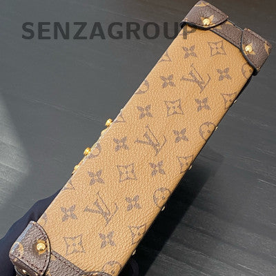 Louis Vuitton Petite Malle Monogram Crossbody Bag Gold Hardware