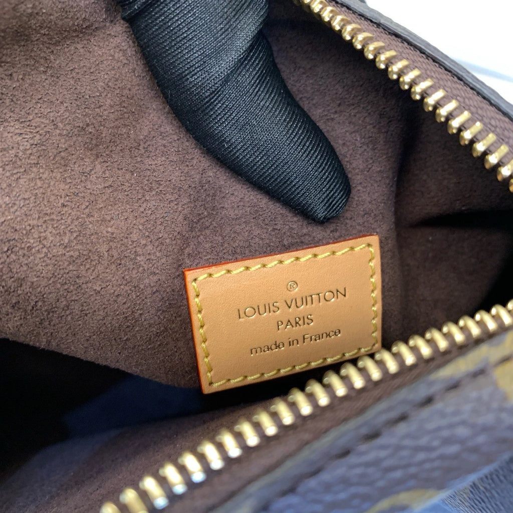 Louis Vuitton Side Trunk MM Monogram Top Handle Shoulder Bag Brown Gold Women