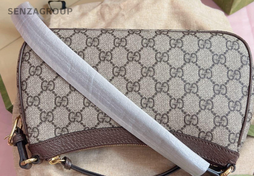 Gucci Ophidia GG Supreme Underarm Bag Shouldre Bag Women Brown Brand New